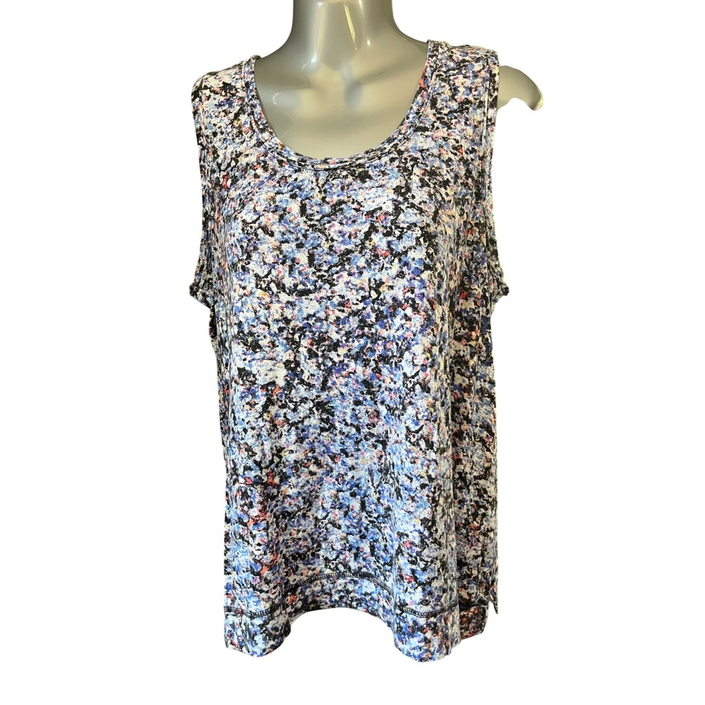 Simply Vera Vera Wang XL Sleeveless Tank Top Floral Print Blouse